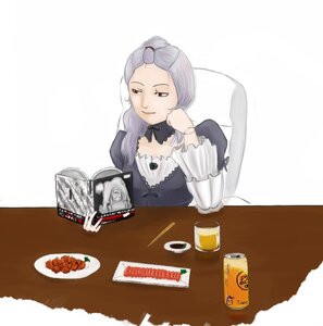 Rating: Safe Score: 0 Tags: 1girl alcohol auto_tagged beer cup drink food grey_hair image long_sleeves silver_hair sitting smile solo striped suigintou table User: admin