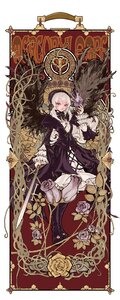 Rating: Safe Score: 0 Tags: 1boy 1girl art_nouveau commentary_request dress feathers flower frills fujinozu hairband highres image long_hair md5_mismatch plant red_eyes revision rose rozen_maiden silver_hair solo suigintou sword vines weapon white_hair wings User: admin