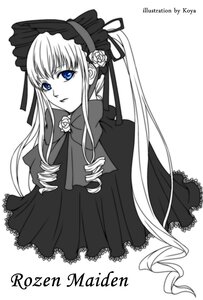 Rating: Safe Score: 0 Tags: 1girl blue_eyes character_name dress drill_hair flower image long_hair long_sleeves looking_at_viewer monochrome ribbon rose shinku solo twintails very_long_hair User: admin