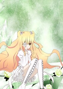 Rating: Safe Score: 0 Tags: 1girl blonde_hair boots cross-laced_footwear dress eyepatch flower hair_flower hair_ornament image kirakishou knee_boots long_hair rose sitting solo thigh_boots thighhighs thorns two_side_up very_long_hair white_flower white_rose yellow_eyes User: admin