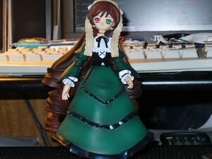 Rating: Safe Score: 0 Tags: 1girl brown_hair doll dress drill_hair frills green_dress green_eyes heterochromia long_hair long_sleeves looking_at_viewer red_eyes ribbon solo standing suiseiseki twin_drills twintails very_long_hair User: admin