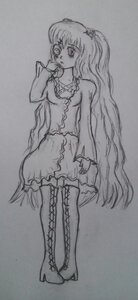 Rating: Safe Score: 0 Tags: 1girl boots cross-laced_footwear dress frills full_body greyscale hair_ornament image kirakishou knee_boots long_hair monochrome sketch solo standing thigh_boots thighhighs traditional_media very_long_hair zettai_ryouiki User: admin
