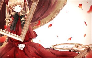 Rating: Safe Score: 0 Tags: 1girl blonde_hair curtains dress flower image lace long_hair petals rachel_alucard red_dress red_eyes rose rose_petals shinku solo twintails User: admin