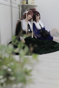 Rating: Safe Score: 0 Tags: 2girls blurry blurry_foreground brown_hair closed_eyes depth_of_field dress long_hair motion_blur multiple_cosplay multiple_girls photo sitting tagme User: admin