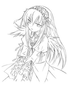 Rating: Safe Score: 0 Tags: 1girl auto_tagged dress flower frills greyscale hairband image juliet_sleeves lolita_hairband long_hair long_sleeves looking_at_viewer monochrome puffy_sleeves ribbon simple_background solo suigintou white_background wings User: admin