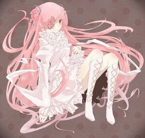 Rating: Safe Score: 0 Tags: 1girl boots dress flower frills hair_flower hair_ornament image kirakishou knee_boots long_hair pink_hair smile solo two_side_up ultimate_madoka very_long_hair white_dress white_footwear wide_sleeves yellow_eyes User: admin