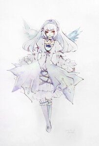 Rating: Safe Score: 0 Tags: 1girl boots closed_mouth dress feathers flower frills full_body hairband image knee_boots long_hair long_sleeves looking_at_viewer red_eyes smile solo suigintou white_background wings User: admin