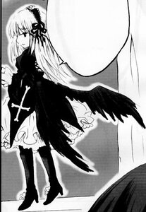 Rating: Safe Score: 0 Tags: 1girl black_wings boots dress frilled_sleeves frills full_body gothic_lolita greyscale hairband high_heel_boots high_heels image lolita_fashion lolita_hairband long_hair long_sleeves monochrome solo standing suigintou very_long_hair wings User: admin