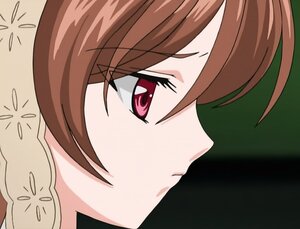 Rating: Safe Score: 0 Tags: 1girl blush brown_hair close-up eyebrows_visible_through_hair face hair_over_one_eye image meiko portrait profile red_eyes short_hair solo suiseiseki User: admin