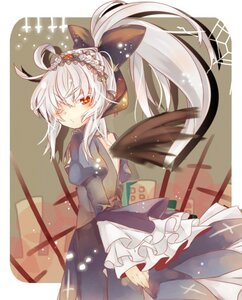Rating: Safe Score: 0 Tags: 1girl alternate_hairstyle black_wings bow dress image long_hair long_sleeves one_eye_closed ponytail puffy_sleeves red_eyes solo suigintou wings User: admin