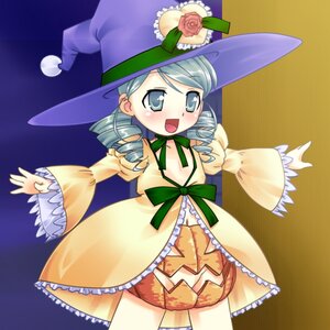 Rating: Questionable Score: 0 Tags: 1girl bloomers blue_eyes blush dress drill_hair flower hat hat_flower image kanaria long_sleeves open_mouth outstretched_arms pink_rose rose silver_hair smile solo twin_drills witch_hat User: admin