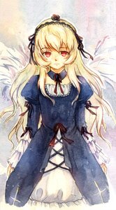 Rating: Safe Score: 0 Tags: 1girl artist_request blonde_hair blue_dress cross detached_collar dress empty_eyes expressionless frills gothic_lolita hairband headband image lolita_fashion lolita_hairband long_hair long_sleeves looking_at_viewer photoshop_(medium) puffy_sleeves red_eyes red_ribbon ribbon rozen_maiden solo source_request suigintou traditional_media wings User: admin