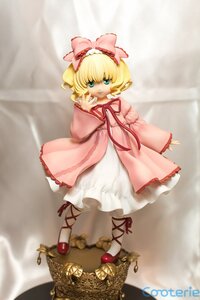 Rating: Safe Score: 0 Tags: 1girl bangs blonde_hair bow doll dress frills full_body green_eyes hina_ichigo hinaichigo long_sleeves looking_at_viewer pantyhose pink_bow pink_dress red_footwear shoes short_hair smile solo standing white_legwear User: admin