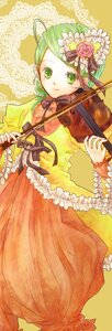 Rating: Safe Score: 0 Tags: 1girl auto_tagged bow_(instrument) dress flower frills green_eyes green_hair hair_flower hair_ornament holding_instrument image instrument kanaria long_sleeves music playing_instrument rose short_hair solo violin User: admin