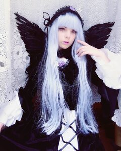 Rating: Safe Score: 0 Tags: 1girl bangs black_wings blunt_bangs dress feathered_wings feathers gothic_lolita hairband lace lips lolita_fashion long_hair looking_at_viewer red_eyes red_lips solo suigintou very_long_hair wings User: admin