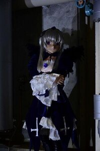 Rating: Safe Score: 0 Tags: 1girl dress frills hairband long_hair long_sleeves looking_at_viewer purple_eyes silver_hair sitting solo suigintou User: admin