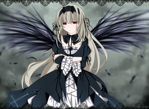 Rating: Safe Score: 0 Tags: 1girl black_dress black_ribbon black_wings dress feathers flower frills gothic_lolita hairband image joints lolita_fashion long_hair long_sleeves looking_at_viewer puffy_sleeves red_eyes ribbon rose solo suigintou very_long_hair wings User: admin