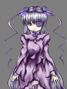 Rating: Safe Score: 0 Tags: 1girl barasuishou blue_flower blue_rose dress eyepatch flower green_eyes image long_hair long_sleeves purple_dress ribbon rose solo very_long_hair User: admin