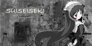 Rating: Safe Score: 0 Tags: 1girl frills green_eyes greyscale hairband heterochromia image long_hair looking_back monochrome red_eyes smile solo spot_color suiseiseki very_long_hair User: admin