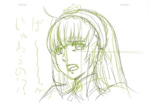 Rating: Safe Score: 0 Tags: 1girl eyebrows_visible_through_hair green_theme hairband image long_hair looking_at_viewer monochrome open_mouth sketch solo striped suigintou User: admin