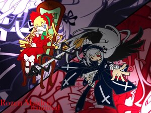 Rating: Safe Score: 0 Tags: 2girls black_wings blonde_hair blue_eyes bow dress drill_hair frills hairband image long_hair long_sleeves multiple multiple_girls red_dress red_eyes ribbon rose shinku silver_hair suigintou tagme teacup twin_drills twintails very_long_hair wings User: admin