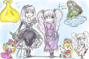 Rating: Safe Score: 0 Tags: blonde_hair bow dress green_eyes hairband heterochromia hina_ichigo image kanaria long_hair long_sleeves looking_at_viewer multiple multiple_girls pink_bow pink_hair purple_eyes shinku silver_hair sketch smile suigintou suiseiseki tagme tongue tongue_out twintails very_long_hair wings yellow_eyes User: admin