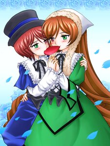 Rating: Safe Score: 0 Tags: 2girls blue_flower blush brown_hair dress flower green_eyes hat heterochromia holding_hands image incest long_hair long_sleeves multiple_girls pair petals red_eyes rose short_hair siblings sisters souseiseki suiseiseki top_hat twins User: admin