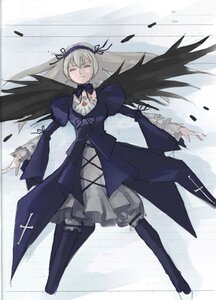 Rating: Safe Score: 0 Tags: 1girl black_wings closed_eyes dress feathers frills full_body hairband highres image long_hair long_sleeves notebook oekaki pale_skin pinzu puffy_sleeves ribbon rozen_maiden silver_hair solo suigintou wings User: admin