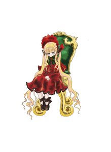 Rating: Safe Score: 0 Tags: 1girl blonde_hair blue_eyes bonnet bow bowtie capelet dress full_body image long_hair long_sleeves looking_at_viewer red_dress shinku simple_background solo standing twintails very_long_hair white_background User: admin