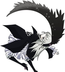 Rating: Safe Score: 0 Tags: 1girl auto_tagged black_dress black_wings boots dress flower frills full_body hairband image long_hair long_sleeves rose silver_hair simple_background solo suigintou white_background wings User: admin