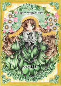 Rating: Safe Score: 0 Tags: 1girl artist_name auto_tagged brown_hair dress flower frills green_dress green_eyes hat head_scarf heterochromia image long_hair long_sleeves looking_at_viewer marker_(medium) red_eyes solo suiseiseki traditional_media twintails very_long_hair User: admin