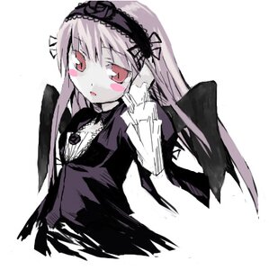 Rating: Safe Score: 0 Tags: 1girl bangs black_dress black_wings blush detached_collar dress flower frills hairband image long_hair long_sleeves looking_at_viewer red_eyes rose simple_background solo suigintou upper_body white_background wings User: admin