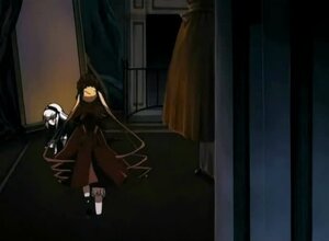 Rating: Safe Score: 0 Tags: 1girl black_dress dress image indoors long_hair long_sleeves pair shinku solo standing suigintou very_long_hair window User: admin