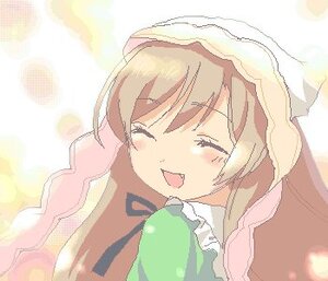 Rating: Safe Score: 0 Tags: 1girl :d ^_^ apron blush brown_hair closed_eyes dress green_dress image long_sleeves open_mouth smile solo suiseiseki upper_body User: admin
