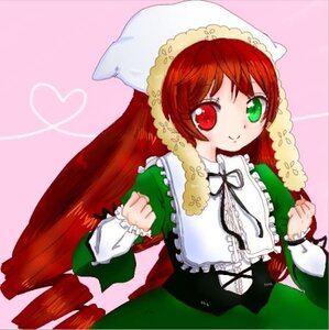 Rating: Safe Score: 0 Tags: 1girl bangs brown_hair dress frills green_dress green_eyes hat heart heterochromia image long_hair long_sleeves looking_at_viewer pink_background red_eyes ribbon smile solo suiseiseki very_long_hair User: admin