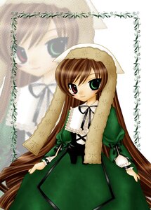 Rating: Safe Score: 0 Tags: 1girl brown_hair dress green_dress green_eyes head_scarf heterochromia image long_hair long_sleeves looking_at_viewer red_eyes solo suiseiseki very_long_hair User: admin