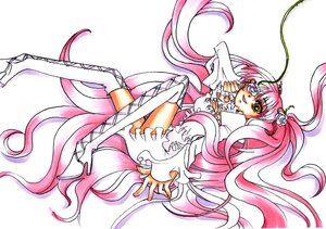 Rating: Safe Score: 0 Tags: 1girl boots dress flower hair_flower hair_ornament high_heels image kirakishou long_hair pink_hair smile solo thighhighs very_long_hair white_footwear User: admin