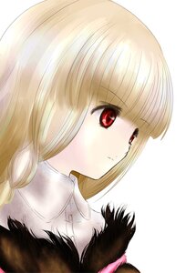 Rating: Safe Score: 0 Tags: 1girl bangs blonde_hair blunt_bangs closed_mouth enju_maiden eyebrows_visible_through_hair long_hair red_eyes shinabeni simple_background solo striped white_background User: admin