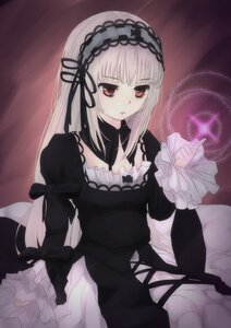 Rating: Safe Score: 0 Tags: 1girl bangs black_dress dress expressionless frilled_sleeves frills gothic_lolita hairband image joints lolita_fashion lolita_hairband long_hair long_sleeves looking_at_viewer puffy_sleeves red_eyes ribbon silver_hair solo suigintou User: admin