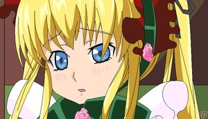 Rating: Safe Score: 0 Tags: 1girl blonde_hair blue_eyes blush bow face flower image long_hair looking_at_viewer pink_flower pink_rose rose shinku sidelocks simple_background solo User: admin