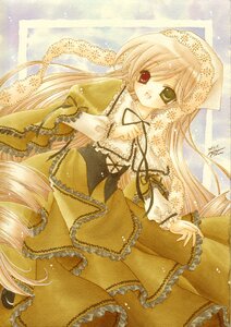 Rating: Safe Score: 0 Tags: 1girl :d blonde_hair dress frills green_eyes heterochromia image lace long_hair long_sleeves looking_at_viewer marker_(medium) open_mouth red_eyes ribbon smile solo suiseiseki traditional_media twintails very_long_hair User: admin