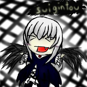 Rating: Safe Score: 0 Tags: 1girl :d blurry chibi closed_eyes depth_of_field dress fang image monochrome open_mouth smile solo suigintou wings User: admin