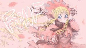 Rating: Safe Score: 0 Tags: 1girl blonde_hair blue_eyes bonnet bow dress drill_hair frills hat image long_hair long_sleeves looking_at_viewer petals red_dress shinku solo twin_drills twintails upper_body User: admin