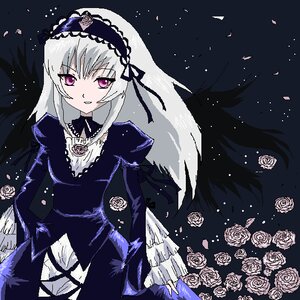 Rating: Safe Score: 0 Tags: 1girl black_rose black_wings dress flower gothic_lolita hairband image lolita_hairband long_hair long_sleeves looking_at_viewer petals pink_eyes purple_rose rose rose_petals silver_hair solo star_(sky) starry_sky suigintou white_flower white_rose wings User: admin