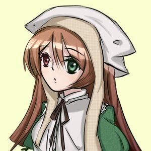 Rating: Safe Score: 0 Tags: 1girl brown_hair dress green_background green_dress green_eyes head_scarf heterochromia image long_hair long_sleeves looking_at_viewer red_eyes ribbon simple_background solo suiseiseki upper_body yellow_background User: admin