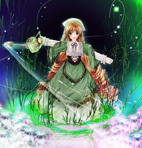 Rating: Safe Score: 0 Tags: 1girl :d blush brown_hair cross-laced_clothes dress drill_hair flower frilled_sleeves frills grass green_dress green_eyes head_scarf heterochromia holding image long_hair long_sleeves looking_at_viewer open_mouth outdoors plant red_eyes rozen_maiden ruku_(alicecreation) smile solo standing suiseiseki twin_drills twintails very_long_hair watering_can User: admin