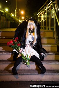 Rating: Safe Score: 0 Tags: 1girl bouquet dress flower long_hair see-through sitting solo suigintou veil white_hair User: admin