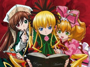 Rating: Safe Score: 0 Tags: 3girls blonde_hair blue_eyes bonnet book bow brown_hair dress drill_hair frills green_eyes hair_bow hat heterochromia hina_ichigo image long_hair long_sleeves looking_at_viewer multiple multiple_girls open_mouth pink_bow red_eyes shinku suiseiseki tagme twin_drills twintails User: admin