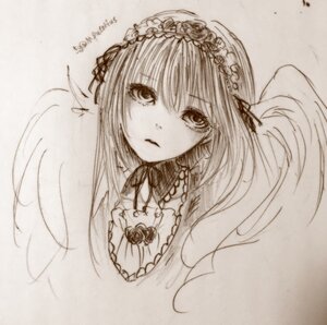 Rating: Safe Score: 0 Tags: 1girl bangs bare_shoulders closed_mouth eyebrows_visible_through_hair flower hair_between_eyes image jewelry long_hair looking_at_viewer monochrome necklace simple_background sketch solo suigintou traditional_media upper_body white_background User: admin