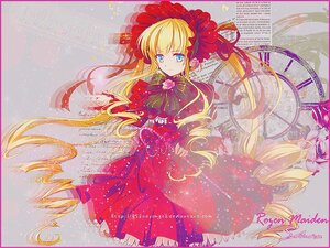 Rating: Safe Score: 0 Tags: 1girl blonde_hair blue_eyes bonnet bow bowtie dress drill_hair flower frills image long_hair long_sleeves looking_at_viewer red_dress rose shinku smile solo twin_drills twintails very_long_hair User: admin